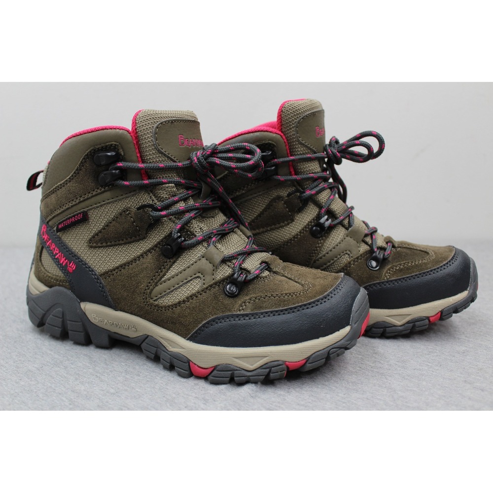 Bearpaw Boots Women 7 Brown Corsica Waterproof Hiking Trail Suede Pink 4565WTN